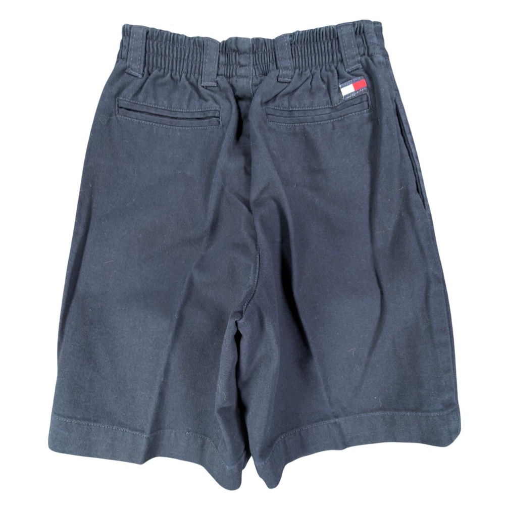 Tommy Hilfiger Vintage Y2K Pleated Shorts Boys 4 Navy Blue Cotton NWT